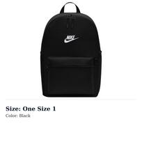 Nike Heritage Fabric Backpack Unisex Black IB4343-010 One Size 1 juoda