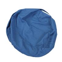 Stuffed Animal Storage Bean Bag Chair Cover Multipurpose Round Foot Stool Cover Plush Toys Storage Blue mėlyna