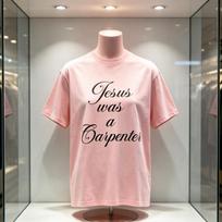 Jesus Was A Carpenter TShirt Sabrina Carpenter Fans ONeck Short Sleeve Shirts Tshirt Flower Printed Short Sleeve Streetwear 4XL white