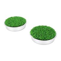 2PCS Golf Hole Cup Putting Green Metal Base Simulated Lawn Putting Green Cup Hole Cover for Backyard Practice green