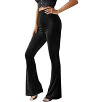 Fashion High Waist Corduroy Solid Color Casual Micro Flared Long Pants For Women S