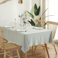 135*180CM Cotton Solid Color Tablecloth Simple Rectangle Wrinkle Fabric Dining Table Cover For Dining Table Party Camping 135cmx180cm