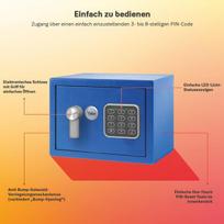 Yale Ysv/170/db2/b seifas Basic serija mėlynas 170 x 230 x 170 mm mini