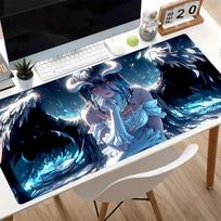 Hot Anime Mouse Pad O-overlord Albedo E-sports Gamer Mouse Mat PC Computer Desk Mat Large keyboard pad Non-Slip Gaming Mousepad 30cmx80cm gray