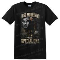 Jose Mourinho futbolo trenerio marškinėliai Real Madrid legendos portretas T-shirt su ikonišku M black