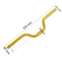 Aluminum Bike Fixed Gear Riser Bar Handlebar 25.4mm*520mm (golden) yellow