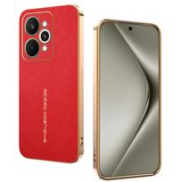 For Realme 15 Pro 15T Case High-end Lychee Texture PC Anti-drop Cover For Realme 15 15T Shockproof Bumper Funda realme 15T raudona