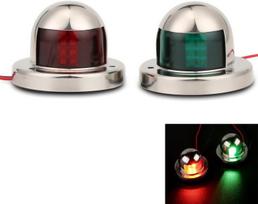 Youngine led navigacinis priekinis žibintas iš nerūdijančio plieno 12v jachtos laivo šviesa buriavimo signalinė lempa, raudona ir žalia