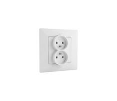 Legrand - Dviguba sieninė rozetė 250V/16A su rėmeliu NILOE STEP, balta