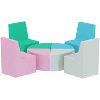 Putų statybiniai blokeliai 150x150x50 cm daugių spalvų PU medžiaga