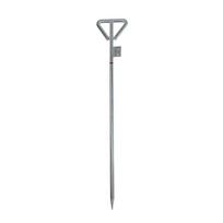 Ten-high 0,8 m įžeminimo strypas, 1 vnt., šaltai cinkuotas trikampis įžeminimo strypas, idealiai tinka elektrinėms tvoroms, dydis: 16 x 116 mm