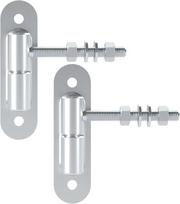 Sotech Vartų vyriai, 2 vnt., skersmuo 24 mm, M12 x 96 mm, apkrova 150 kg/vnt., su prisukamąja plokštele, cinkuoto plieno vartų vyriai, durų vyriai, pakabinami vyriai, prisukami vyriai