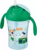NUK MOTION CUP Inovatyvus bidonas su apsunkintu šiaudeliu TURKIO SPALVOS