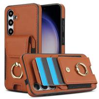 Žiedas Odinė Piniginė Kortelės Telefono Dėklas Samsung Galaxy S25 Edge S24 Ultra S23 Plus S22 S21 FE Note 20 10 Apverčiamas Stovas Dangtelis Samsung Note20 Ultra black