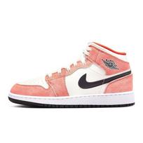 Air Jordan 1 Mid SE GS Oranžinės Suede Vaikų Sportbačiai Team-Orange Black Sail DV1336-800 35.5 beige