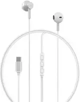 Devia laidinės ausinės Smart M2 Digital Metal USB-C sidabrinės