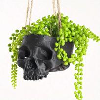 3D printed flowerpot hanging basket skull bonsai home and office flowerpot skull pot decoration juoda