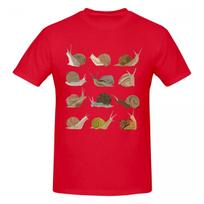 Unisex Snails T Shirt Streetwear Big Size Oneck Cotton Sleeve Custom Tshirt Unisex S