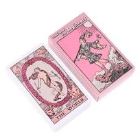 Rožinis Rider Waite Tarot kortų kaladės rinkinys pradedantiesiems Pranašysčių kortų kaladė Šeimos vakarėlio stalo Likimo kortų Būrimo žaidimas yellow