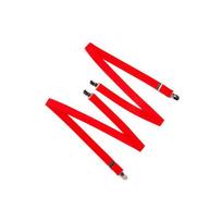 No Cross For Women Solid Color Hanging Pants Clip Suspenders Clips Tie Suspenders Adjustable Braces red