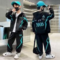 Boys' Big Kids 2-Piece Sweatshirt and Pants Set Stylish Sporty Casual Fall Spring Outfit 110