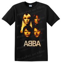 ABBA portreto marškinėliai Retro popmuzikos grupė Keturi nariai Grafinis marškinėlis Koncerto gerbėjui L black