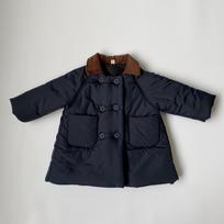 Winter Boys Children's Collar Long Cotton Robe Solid Long Cotton-padded Jacket Turn-down Collar Corduroy Thick Cardigan Girls Warm Outwear Coat 130cm