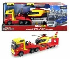 Majorette - Grand Series Volvo Truck And Police Helicopter