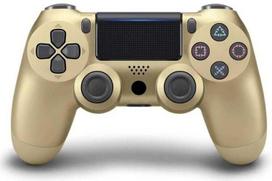 Žaidimų pultelis Games World PS4 Doubleshock 4 V2 bevielis žaidimų pultelis / valdiklis, auksinis, skirtas PS4 / PS5 / Android / iOS