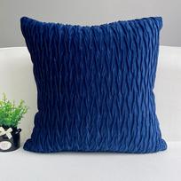 Pillow Cover Embossed Solid Color Simple Cushion Cover Car Figure Eight Velvet Cushion Cover 45*45cm blue