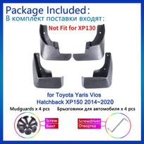 4x Mud Flaps for Toyota Yaris  Vios Hatchback XP150 2014~ 2018 Accessories Mudguards Fender Splash Guards Flap Rear