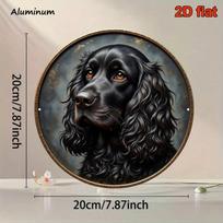 Vintage Black Spaniel Portrait Metal Tin Sign Wall Art Home Decor 20x20 įvairiaspalvis