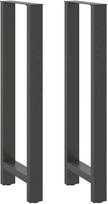 Baro stalo kojos, antracito spalvos, 2 vnt., 50x(110-111) cm, plienas