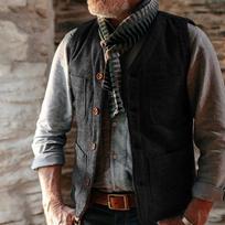 New Autumn and Winter Solid Color Sheep Velvet Vest Large Pocket Casual Vest S