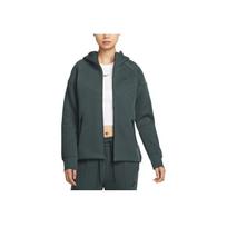 Nike Logo Solid Color Hooded Zip-Up Long Sleeve Jacket Women Jackets FB8339-390 L black