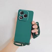 Dėl Honor 400 Pro 400 Lite Minkštas Virvelė Crossbody Karolio Dirželis Virvutė Grandinėlė TPU Dėklas Honor400Pro TPU Silikoninis Telefono Dėklas HONOR 400 gray