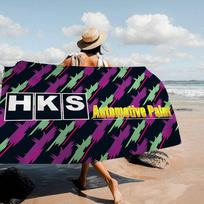 Sports Car HKS JDM Big Microfiber Beach Towels Quick Dry Towel Sand Beach Towels Pool Towel For Travel Swim Pool Yoga W30*H60(CM) purple