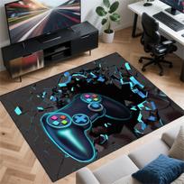 Žaidimų kilimas kambariui, 3'x5' Neslystantis šaunus 3D žaidėjų kilimas miegamajam, svetainei ir žaidimų kambario dekoravimui 120cm x 160cm blue