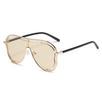 Simple Big Frame Pilot Sunglasses Hollow Oversized Women Sunglasses UV400 PC Anti-UV Glasses Summer