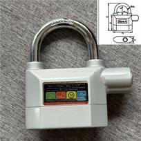 Falante waterproof Alarm door padlock 110db Siren Alarm Lock Universal Anti-Theft Padlock for Bicycle Motorcycle Door Gate 8323 silver black