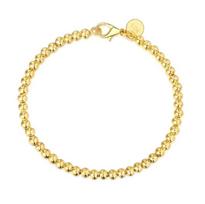 100% 925 Solid Real Silver Fashion 4mm Beads Chain Bracelet 20cm For Teen Girls Lady Gift Women Fine Jewelry asewefj