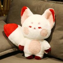 Super Big Tail Fox Hug Toy Stuffed Fairy Tale Fox Throw Pillow Red White Fox Nap Sleep Pillow Hug Cushion For Girl Birthday mini keychain