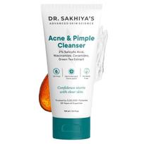 Dr. Sakhiya’s Acne & Pimple Face Wash (100ml) for Oily & Acne-Prone Skin | 2% Salicylic Acid Niacinamide | Controls Oil, Reduces Breakouts & Blac