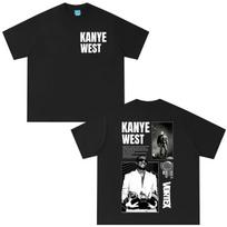 Rapper Kanye West Tour 2026 Print T-shirt Men  Women Gothic Punk T-shirt Fashion Short Sleeve Cotton Oversized Hip-Hop T-shirts 2XL gray