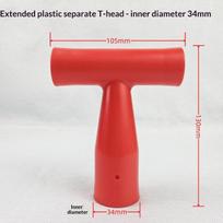 1/5Pcs D/T Shaped Grip Plastic Shovel Handle Replacement For Garden Shovel Grip Digging Rake Tool Red Shovel Handle as the picture red