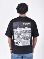 Oversized T-Shirt with Azat Mard Yerevan Circuit Print M black