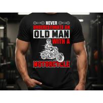 Funny Biker Grandpa T Shirt Vintage Motorcyclist Vintage Slightly Breathable Stretched Fashion Streetwear Graphic 3XL brown