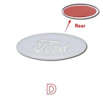 ABS Automobilio Vairo Rato Logotipo Emblemos Lipdukai Ford ST Line Focus Mondeo Fiesta Kuga MK2 MK3 MK4 Mustang Automobilio Ženkliuko Aksesuarai white
