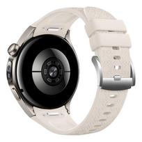 Silicone watch band for Huawei Watch 5 42mm, Press-to-install pilkšvai balta