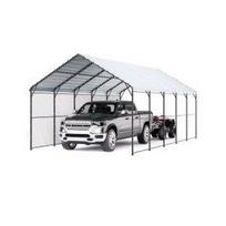 VEVOR Tvirtas Metalinis Stoginė Automobiliui, 13' x 26' Lauko Stoginė su Cinkuoto Plieno Rėmu ir Stogu 5 x 3 x 198 cm